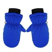 Kids Gloves Toddler Mittens Water-Proof Skiing Gloves Girls Boys Snow Gloves Baby Mittens Blue